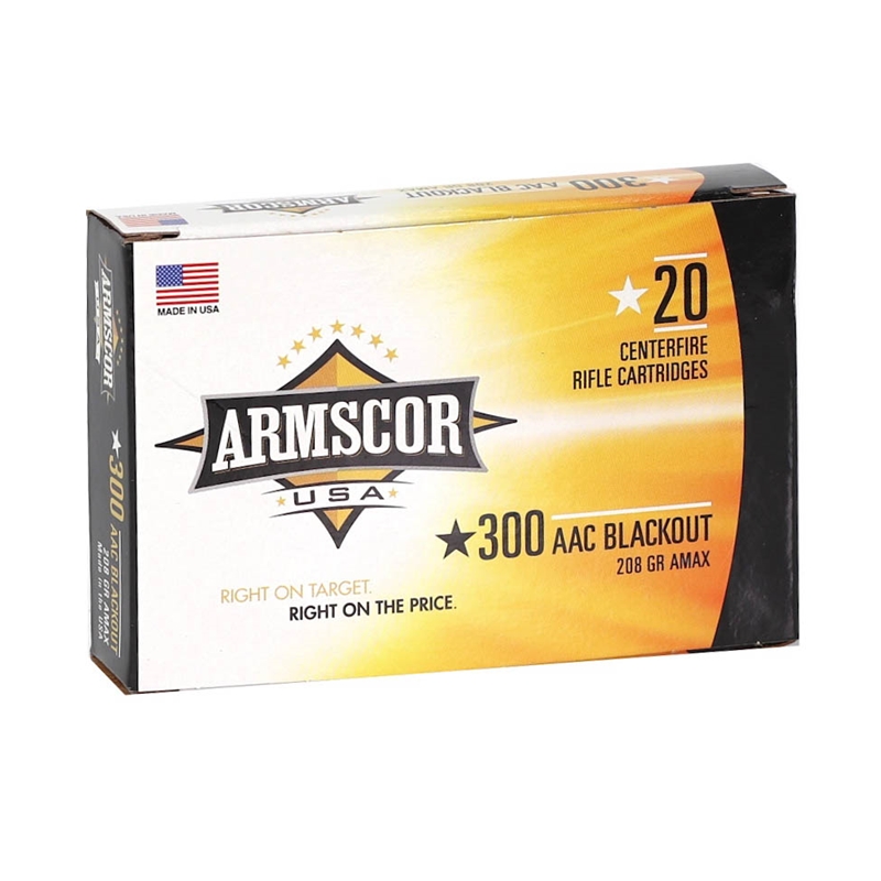 Armscor USA 300 AAC Blackout Ammo 208 Grain AMAX