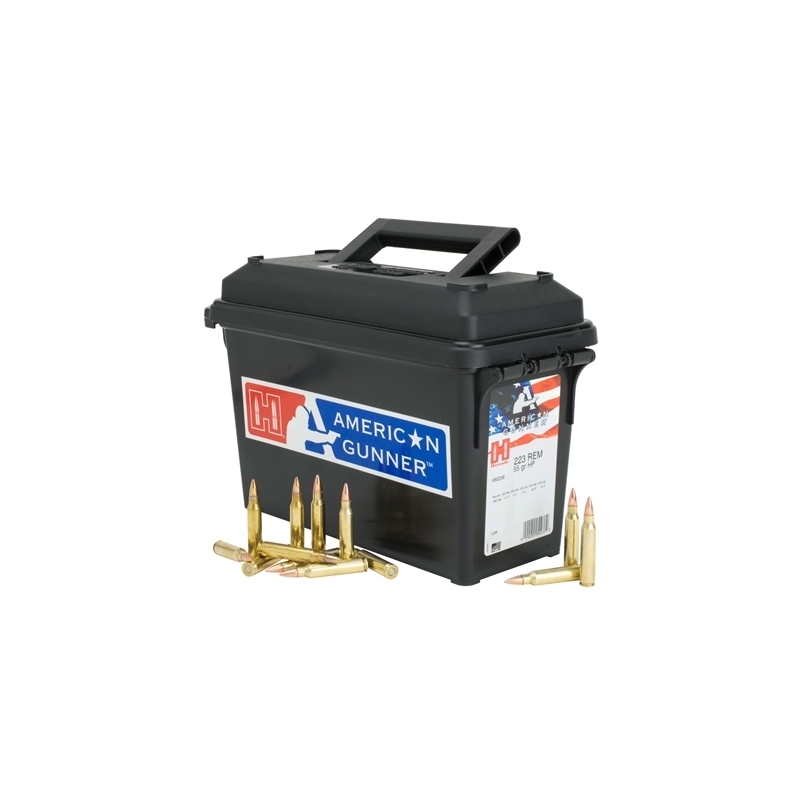 Hornady American Gunner 223 Remington Ammo 55 Grain Hollow Point 247 Rounds in Ammo Can