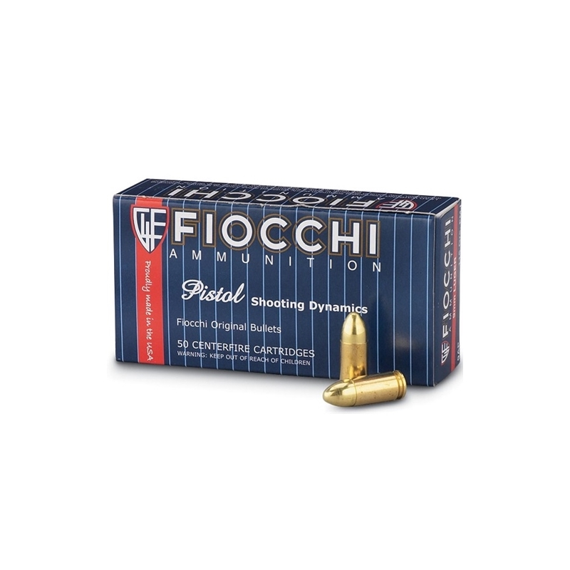 Fiocchi Shooting Dynamics 9mm Luger Ammo 124 Grain Complete Metal Jacket