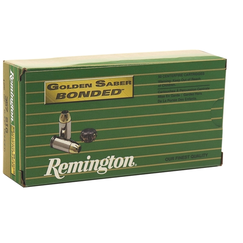 Remington Golden Saber LE 357 SIG Ammo 125 Grain Bonded Brass Jacketed Hollow Point