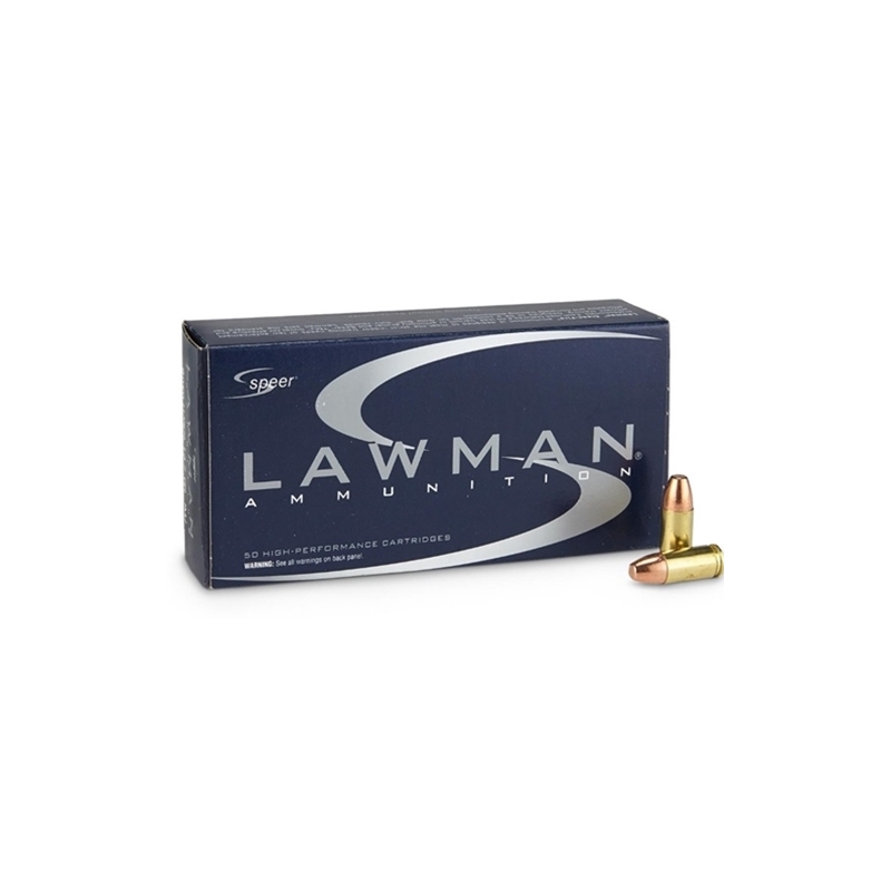 Speer Lawman CleanFire 9mm Luger Ammo 115 Grain +P Total Metal Jacket