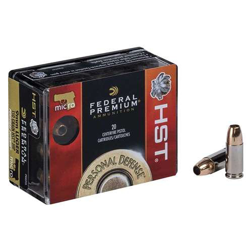 Federal Personal Defense 9mm Luger Ammo 150 Grain HST Jacketed Hollow Point