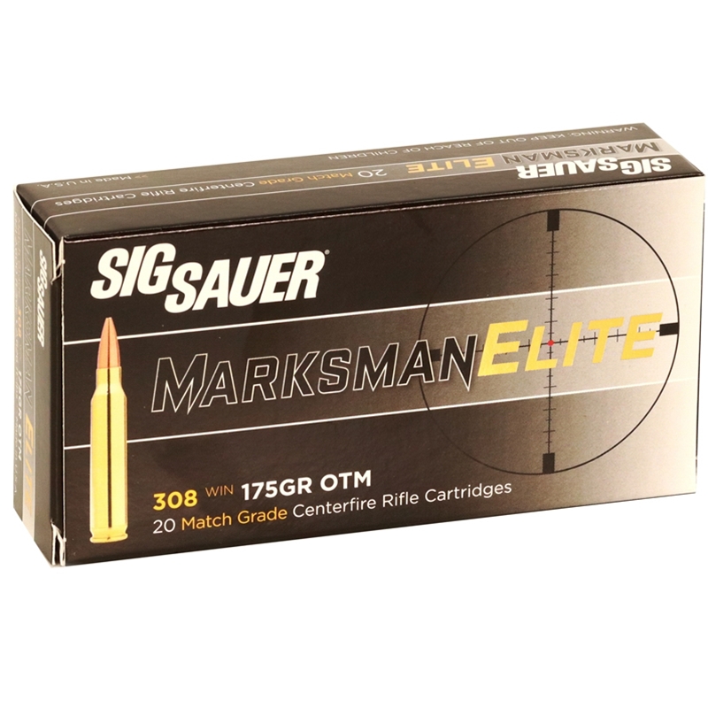 Sig Sauer Elite Performance 308 Winchester Ammo 175 Grain Open Tip Match