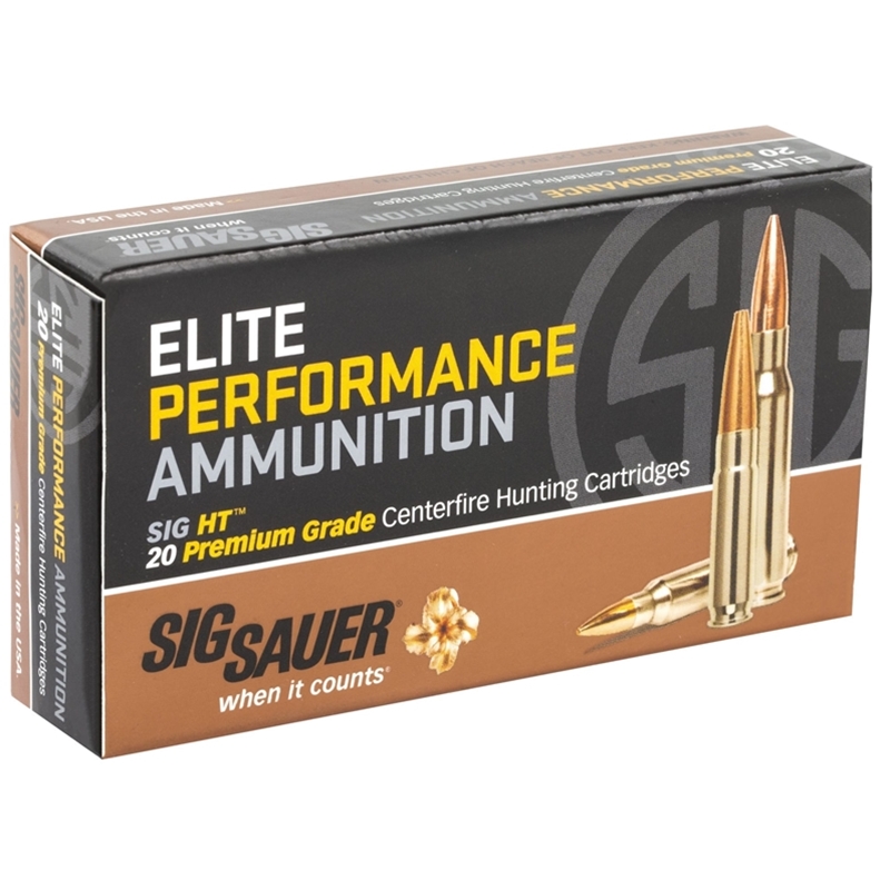 Sig Sauer Elite Performance HT Hunting 223 Remington Ammo 60 Grain Solid Copper Open Tip Match