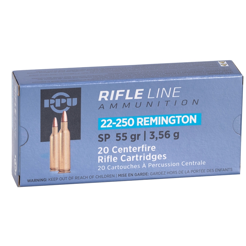 Prvi Partizan 22-250 Remington Ammunition 55 Grain Soft Point - PP22250