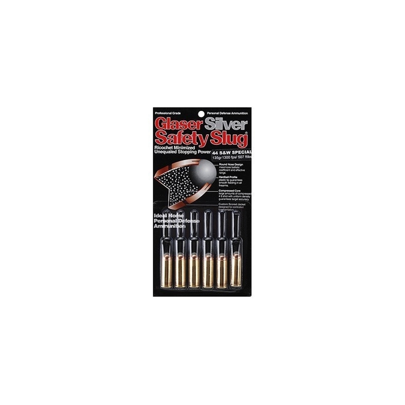 Glaser Silver Safety Slug Ammo 45 ACP +P 145 Grain Safety Slug Ammunition