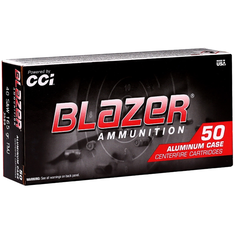 CCI Blazer 40 S&W Ammo 165 Grain Full Metal Jacket - 3589