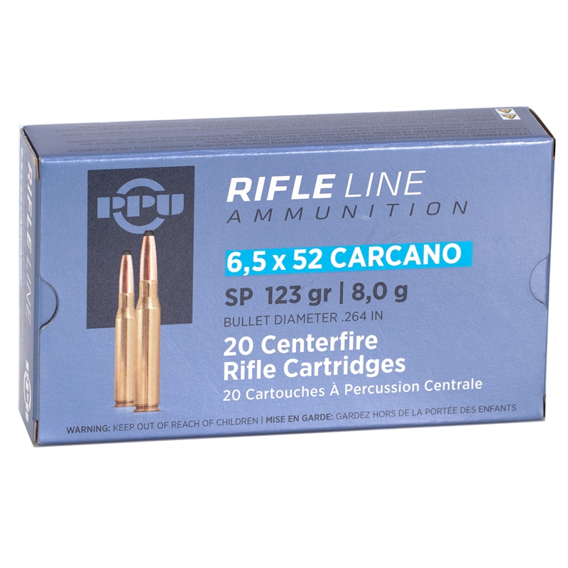  Prvi Partizan 6.5x52mm Mannlicher-Carcano Ammunition 123 Grain Soft Point - PP6CS