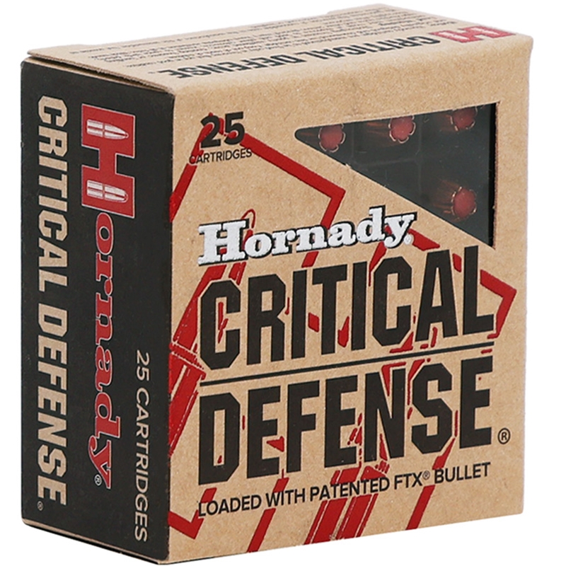 Hornady Critical Defense 380 ACP Auto Ammo 90 Grain Flex Tip Expanding - 90080