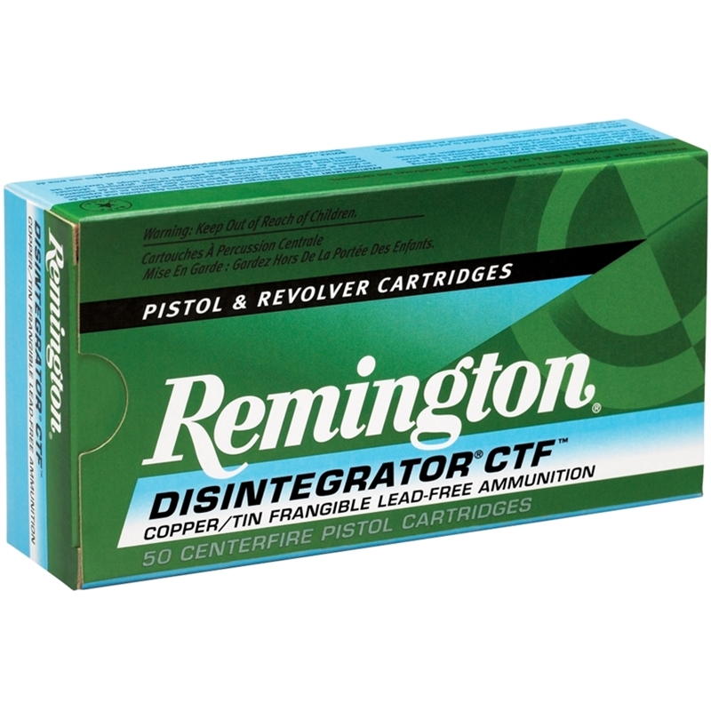 Remington Disintegrator Lead Free 9mm Luger Ammo 100 Grain +P Copper/Tin Frangible