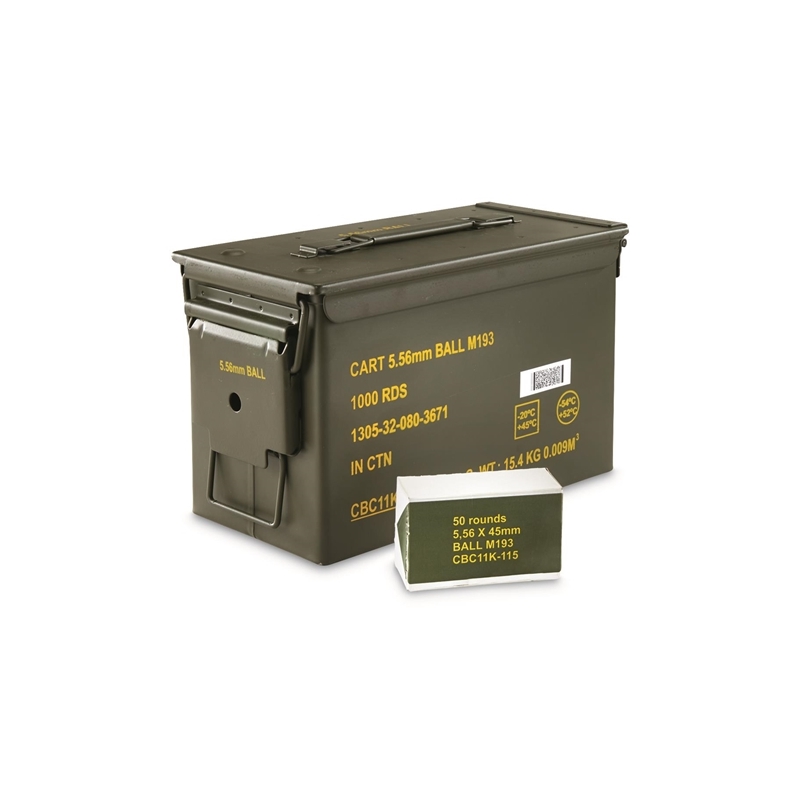 Magtech 5.56mm NATO M193 55 Grain FMJ 1000 Rounds in Ammo Can