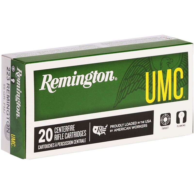 Remington UMC 223 Remington Ammo 55 Grain Full Metal Jacket 