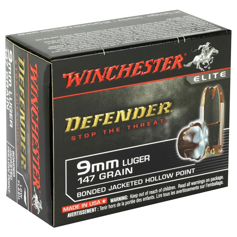 Winchester PDX1 9mm Luger Ammo 147 Grain Bonded Jacketed Hollow Point
