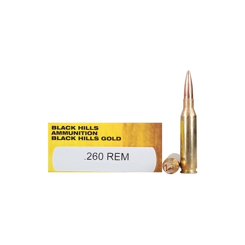 Black Hills Gold 260 Remington Ammo 140 Grain Hornady ELD-M