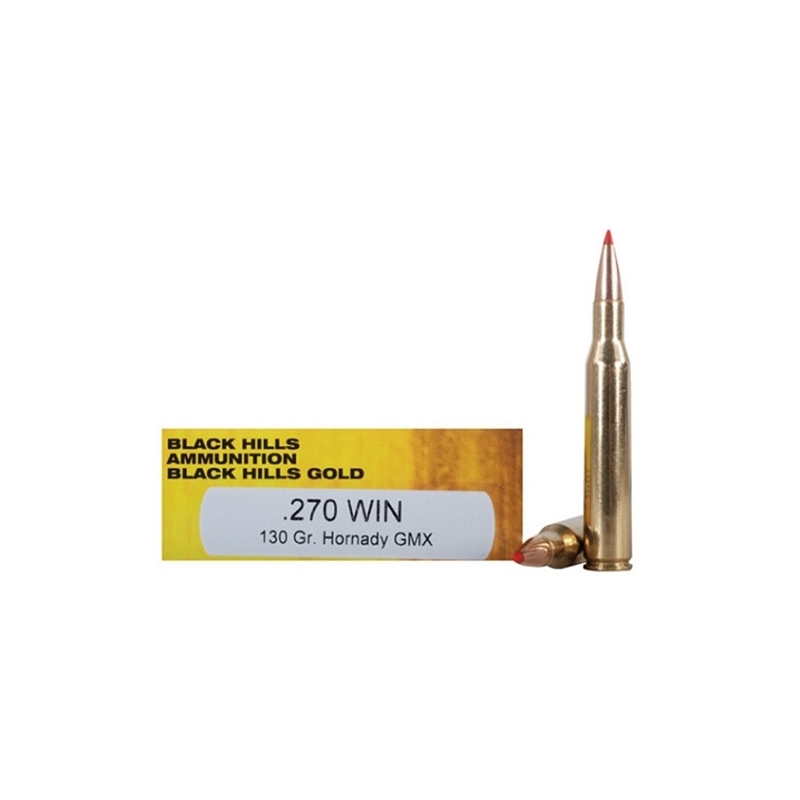 Black Hills Gold 270 Winchester Ammo 130 Grain Hornady GMX Lead-Free