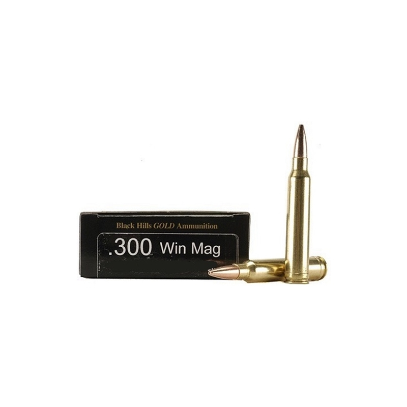 Black Hills Gold 300 Winchester Magnum Ammo 180 Grain Barnes Triple-Shock X Bullets Hollow Point Flat Base Lead-Free