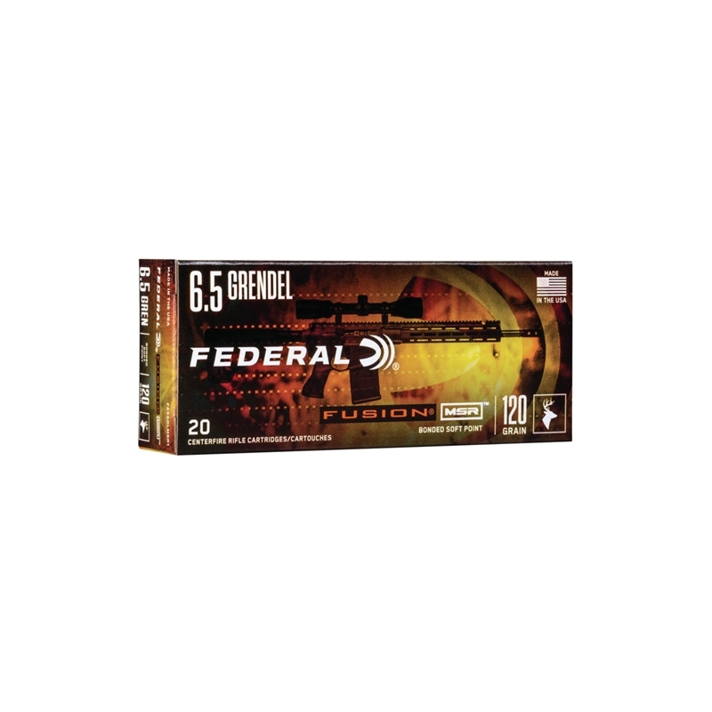 Federal Fusion MSR 6.5 Grendel Ammo 120 Grain Soft Point