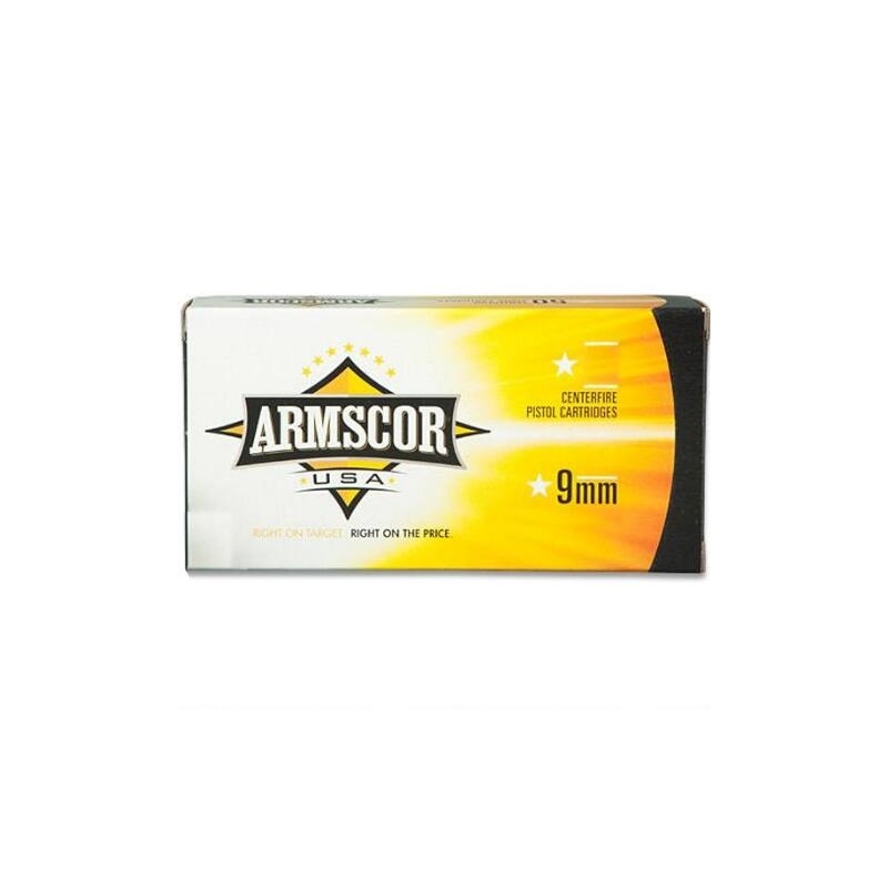 Armscor USA 9mm Luger Ammo 124 Grain Jacketed Hollow Point