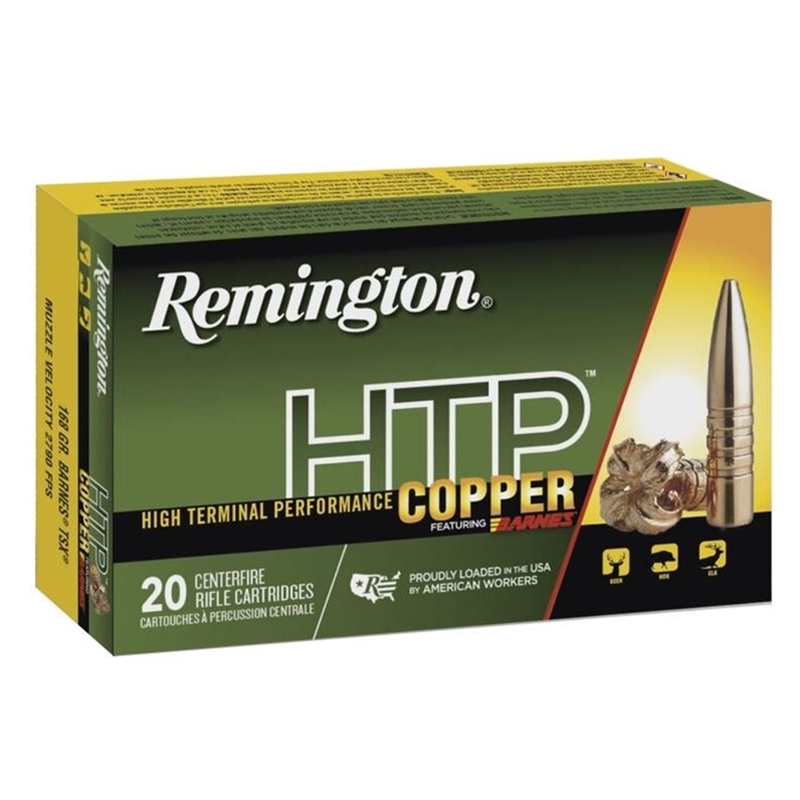 Remington HTP Copper 308 Winchester Ammo 168 Grain Barnes TSX Hollow Point BT Lead-Free
