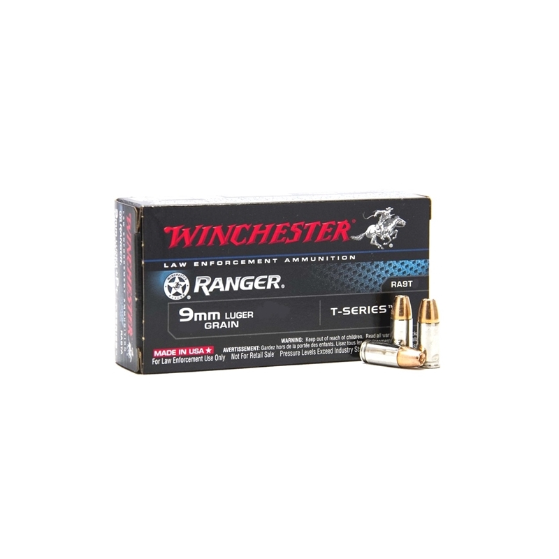 Winchester Ranger 9mm Luger 147 Grain T-Series Jacketed Hollow Point