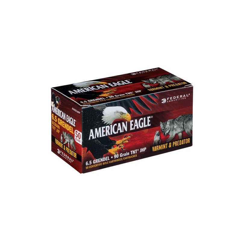 Federal American Eagle 6.5 Grendel Ammo 90 Grain TNT Jacketed Hollow Point