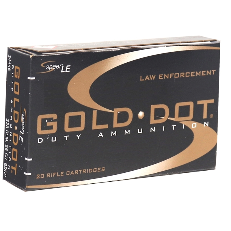 Speer Gold Dot LE Duty 223 Remington Ammo 75 Grain Soft Point