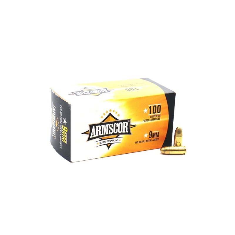 Armscor Precision 9mm Luger Ammo 115 Grain Full Metal Jacket 100 Value Pack