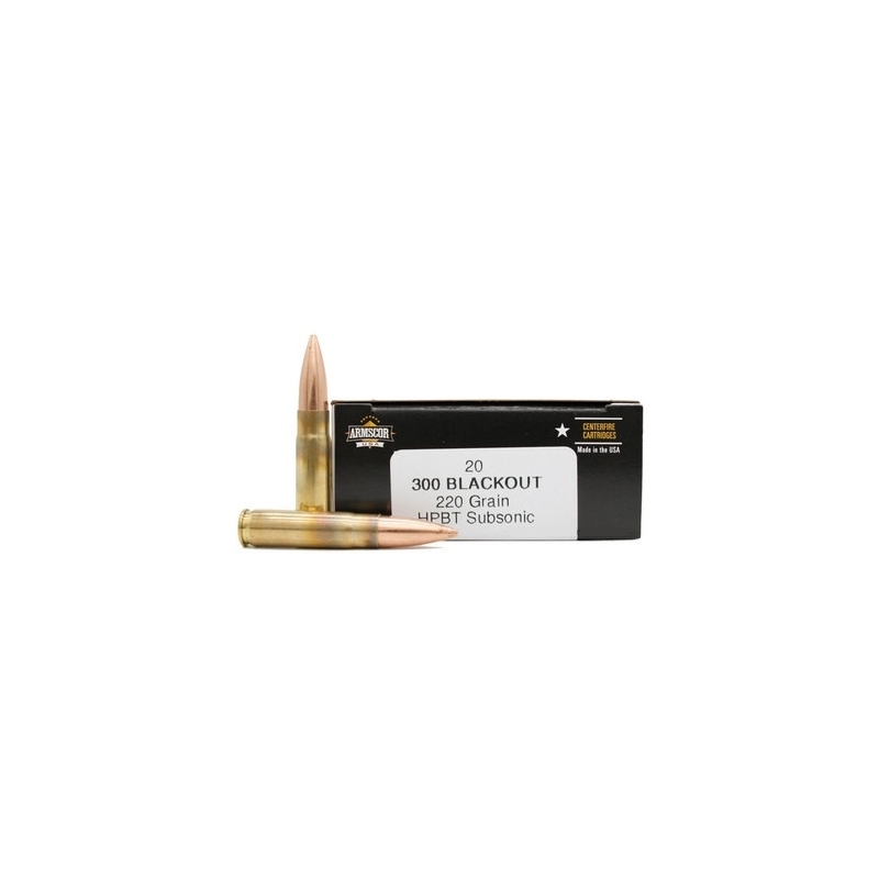 Armscor USA 300 AAC Blackout Ammo 220 Grain Hollow Point Boat Tail Subsonic