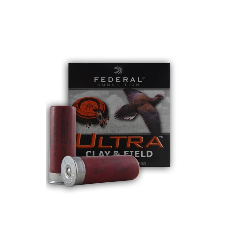 Federal Ultra Clay & Field 12 Gauge 2-3/4” Ammo 1-1/8 oz #8 Lead Shot