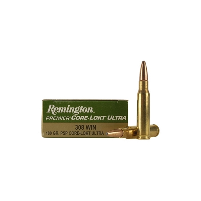 Remington Premier 308 Winchester Ammo 180 Grain Core-Lokt Ultra Bonded