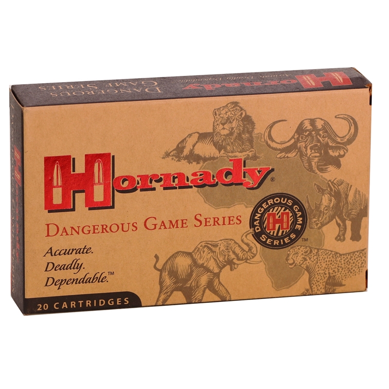 Hornady Dangerous Game Superformance 375 H&H Magnum Ammo 270 Grain Spire Point Recoil Proof