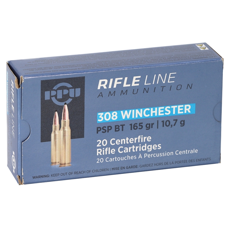 Prvi Partizan 308 Winchester Ammo 165 Grain Pointed Soft Point Boat Tail