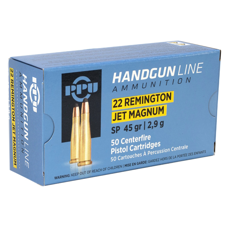 Prvi Partizan 22 Remington Jet Magnum Ammunition 45 Grain Soft Point - PPH22RJ