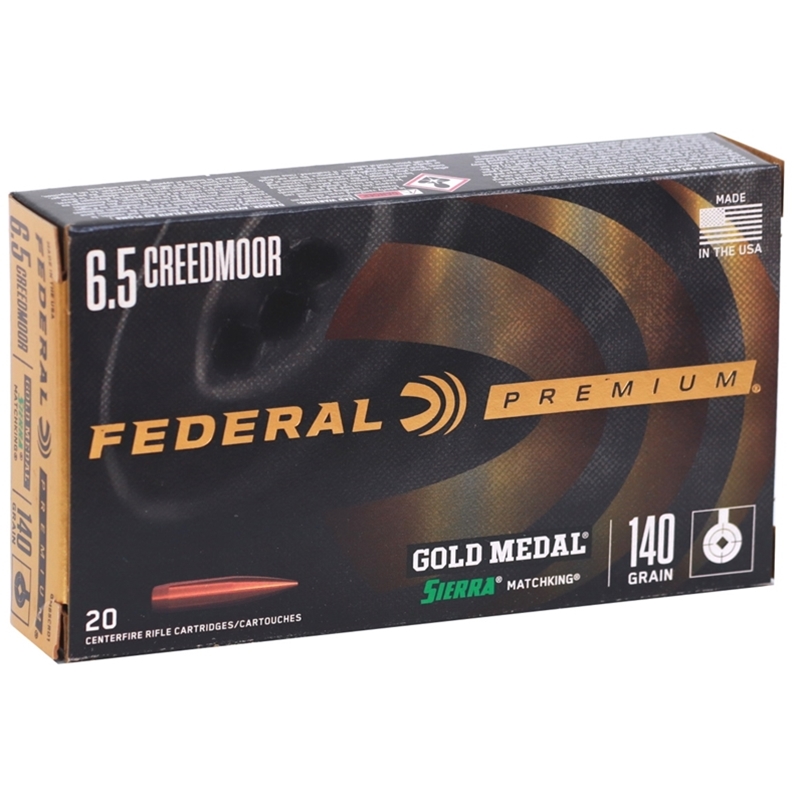 Federal Gold Medal 6.5 Creedmoor Ammo 140 Grain Sierra MatchKing Hollow Point