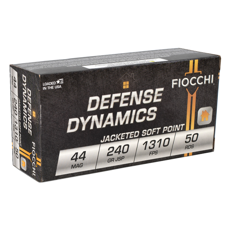 Fiocchi Defense Dynamics 44 Remington Magnum Ammo 240 Grain Jacketed Soft Point