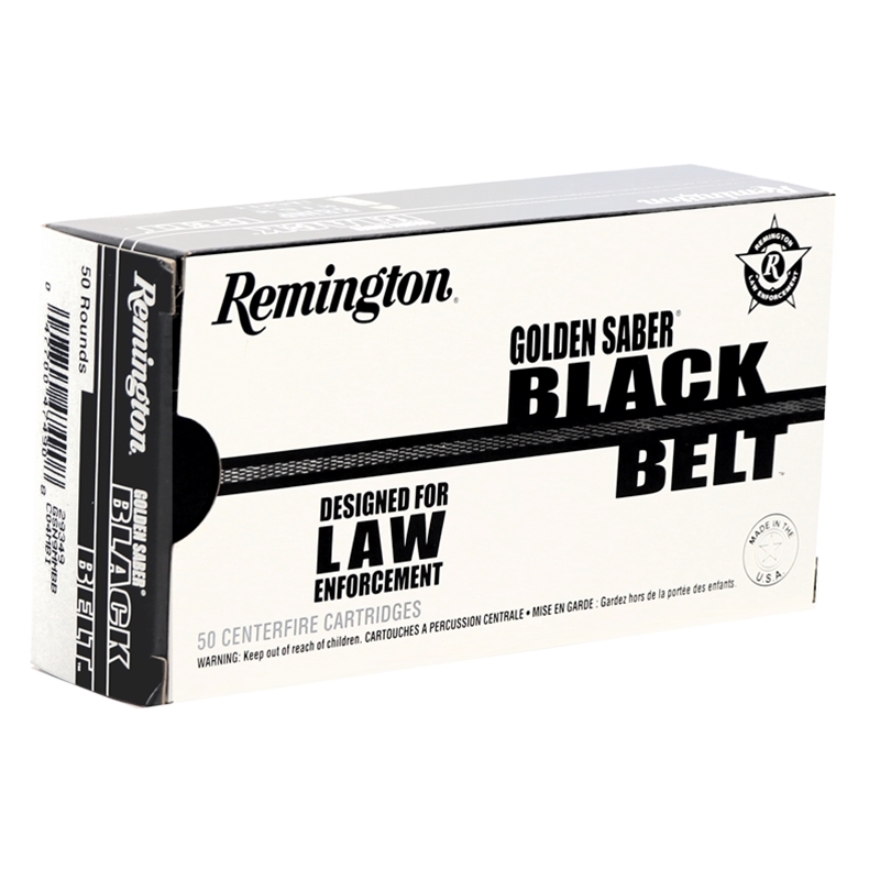 Remington Golden Saber Black Belt 9mm Luger Ammo 124 Grain Brass Jacketed Hollow Point