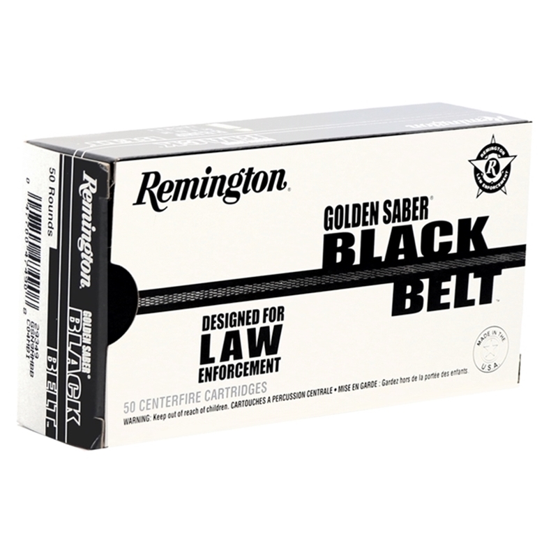 Remington Golden Saber Black Belt 9mm Luger Ammo 124 Grain +P Jacketed Hollow Point