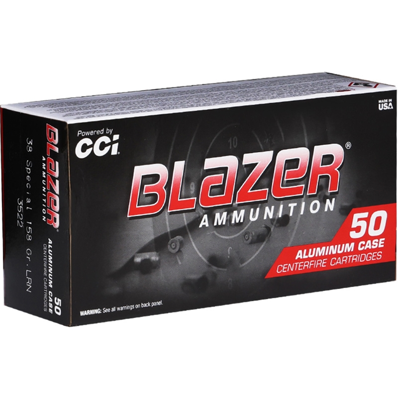 CCI Blazer 38 Special Ammunition 158 Grain Lead Round Nose - 3522