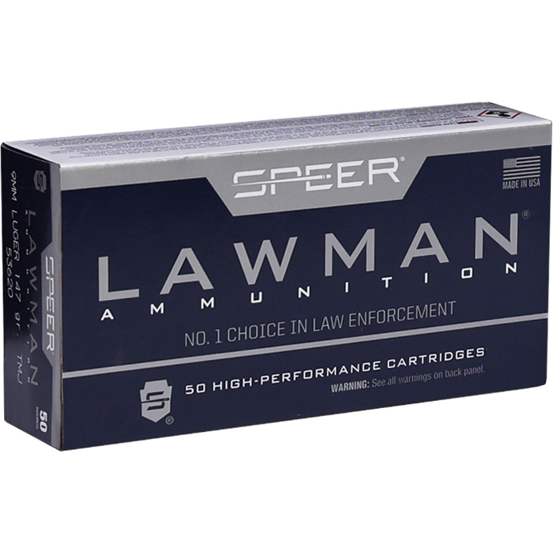 Speer Lawman 9mm Luger Ammunition 147 Grain Total Metal Jacket - 53620