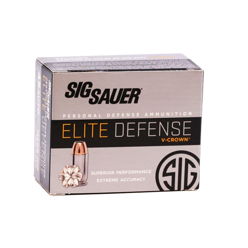 Sig Sauer 45 ACP Auto Ammo 185 Grain V-Crown Jacketed Hollow Point 