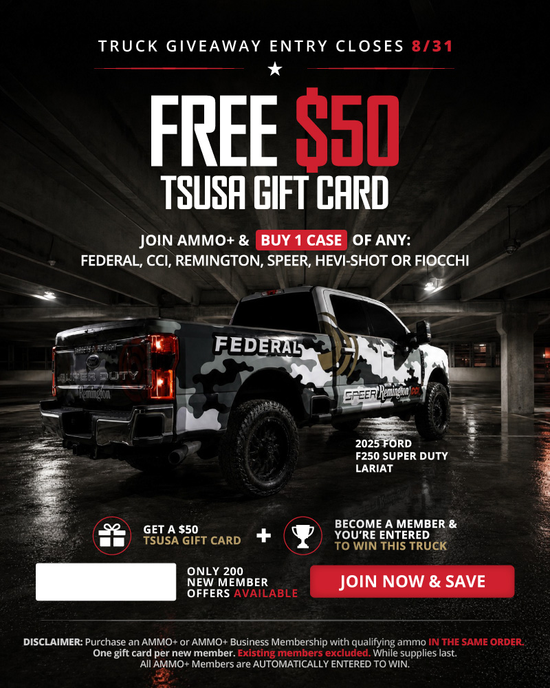 Join AMMO+ AND BUY 1 CASE OF ANY: FEDERAL, CCI,REMINGTON,SPEER,HEVI-SHOT OR FIOCCHI