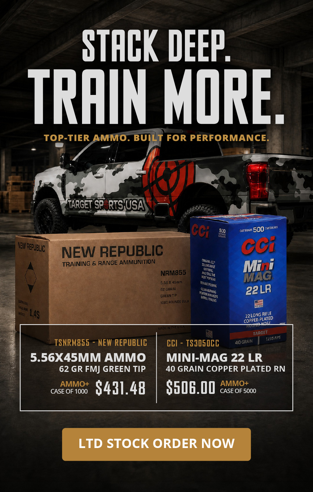 Stack Deep. Train More. Top Tier Ammo. Built For Performance.